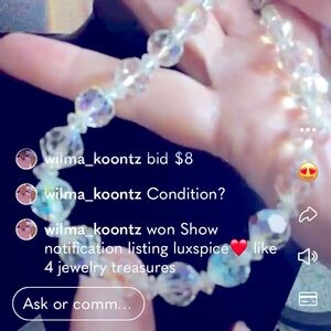 Vintage leaded Crystal 42” long strand necklace